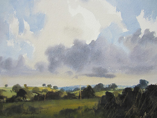 Wookey Hole Evening - Watercolour painting by John Hunt