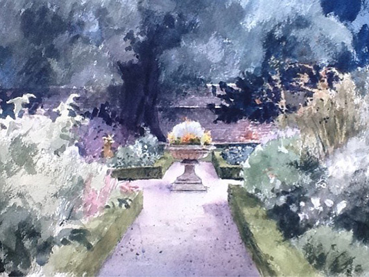 Bishop's Garden - Watercolour painting by John Hunt
